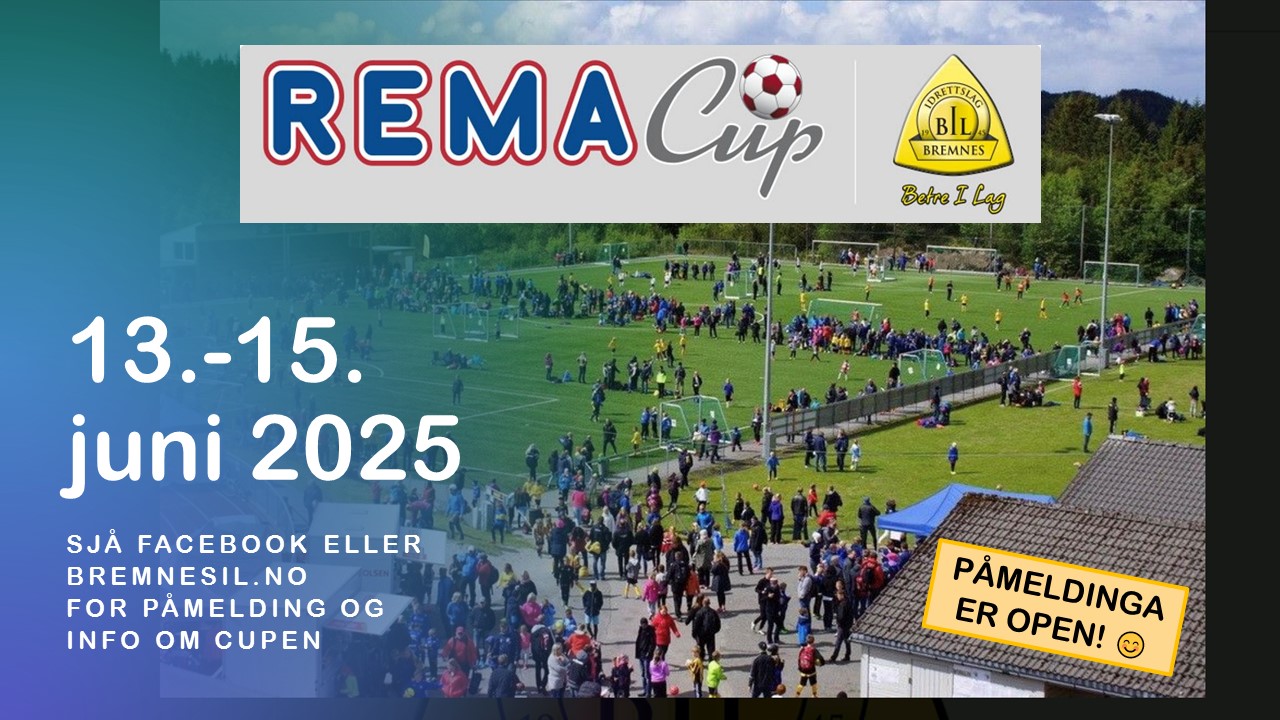 Påmelding til REMA CUP 2025 er open!